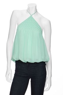 L'Agence Diamond Pleat Halter Top - Lyst