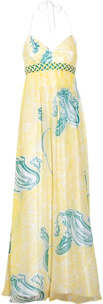 Laundry By Shelli Segal Floralprint Silk Maxi Dress in Yellow - Lyst