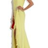 Marchesa Chiffon Embellished Waist Gown in Yellow - Lyst