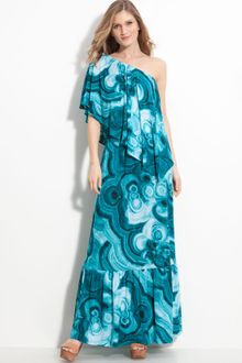 Michael by Michael Kors One Shoulder Maxi Dress - Lyst