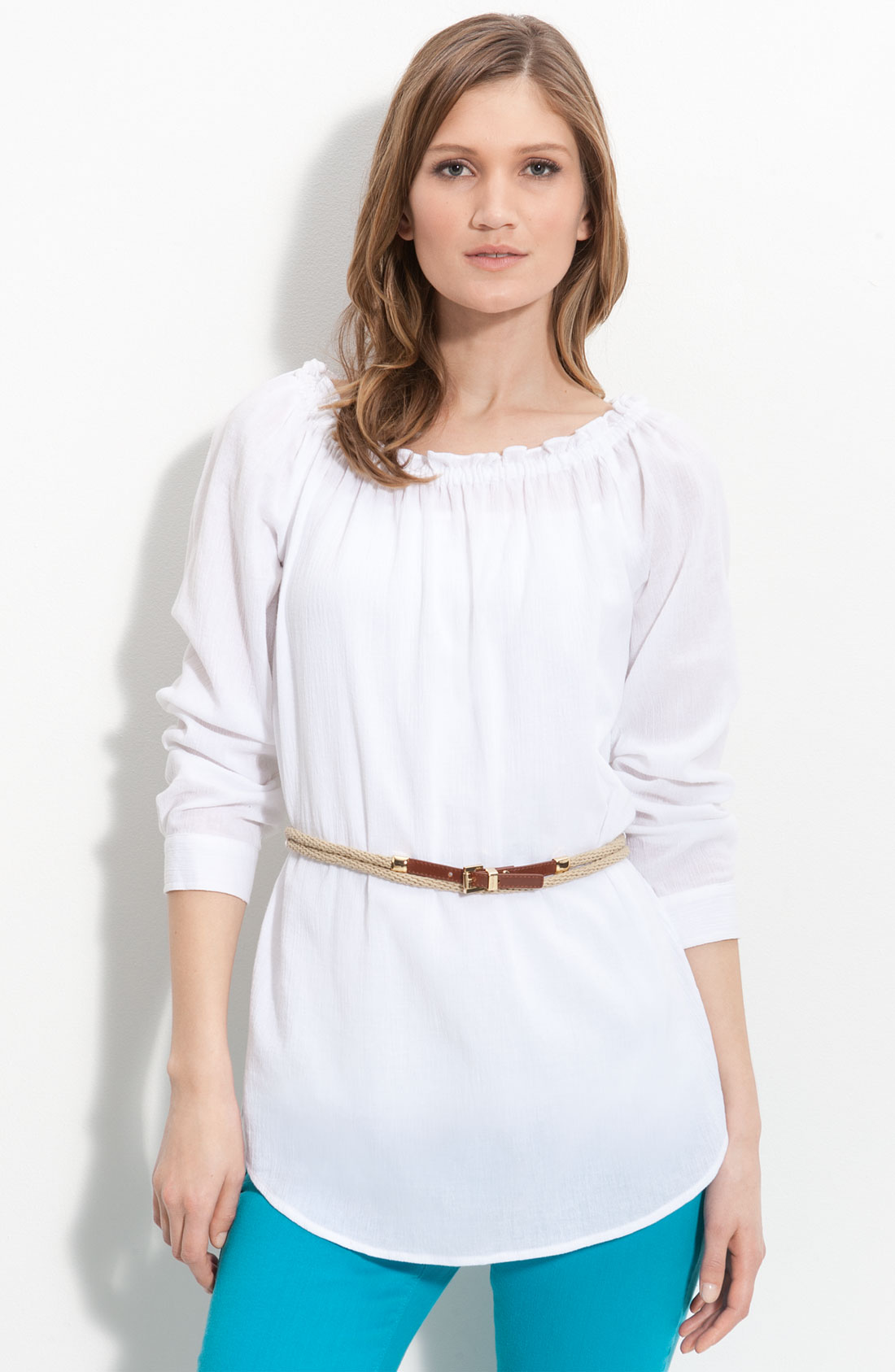 womens belted shirt