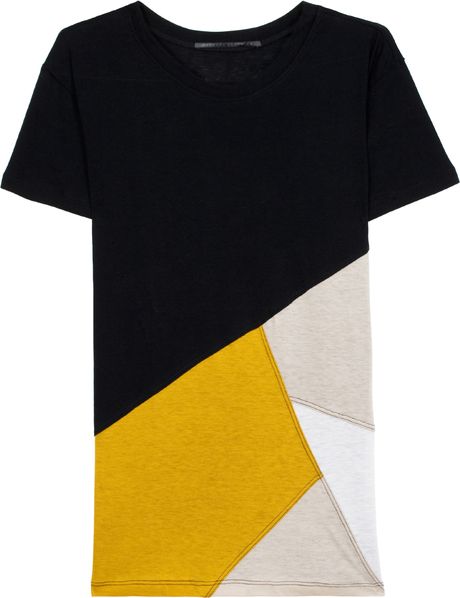 Proenza Schouler Patchwork Tee in Multicolor (ruby) - Lyst