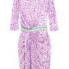 Saloni Alek Print Long Dress in Pink (black) - Lyst
