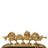 Alexander Mcqueen Knuckle Box Gold Ostrich Clutch in Brown (black) - Lyst