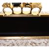 Alexander Mcqueen Knuckle Box Clutch in Beige (w) - Lyst
