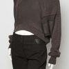Alexander Wang BiColor Rib Shrug in Gray (black) - Lyst