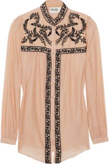 Alice By Temperley Rana Embroidered Cotton and Silk-blend Top - Lyst
