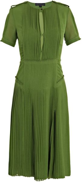 Burberry Prorsum Pin-tuck Pleated Dress - Lyst