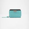 Diane Von Furstenberg Zip Around Embossed Python Card Wallet in Blue (reef) - Lyst