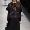 Fendi Fall 2012 Black Contrast Skirt with Pleating in Black - Lyst