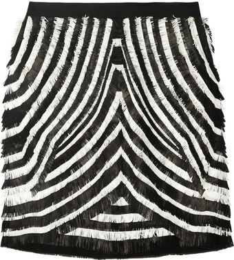 Gucci Fringed Leather Skirt - Lyst