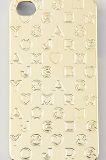Marc By Marc Jacobs Metallic Stardust Logo Iphone Case - Lyst