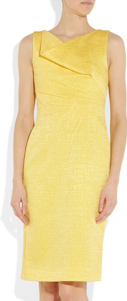 Oscar de la Renta Cotton And Silk-Blend Brocade Dress - Lyst