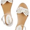 Red Valentino Bowembellished Leather Sandals in White - Lyst