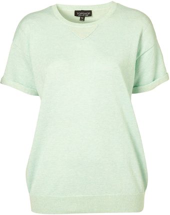 Topshop Knitted Pastel Lurex Sweat - Lyst