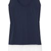 Victoria Beckham Twotone Cottonjersey Tank in Blue (navy) - Lyst