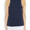 Victoria Beckham Twotone Cottonjersey Tank in Blue (navy) - Lyst