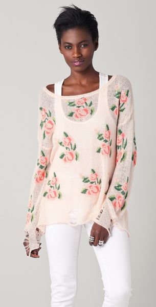 Wildfox White Label Prairie Rose Sweater - Lyst