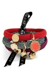 Marc By Marc Jacobs Gold Cluster Annabelle Pony Tail Hair Elastics