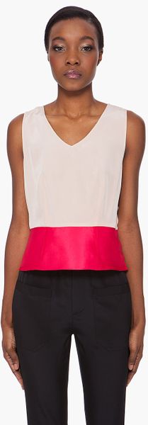 Marc By Marc Jacobs Eames Silk Tank Top in Beige (nude) - Lyst