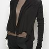 Rick Owens Mesh Knit Cardigan in Black - Lyst