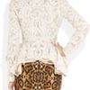 Alexander Mcqueen Crochetembroidered Silkorganza Jacket in White (blush) - Lyst