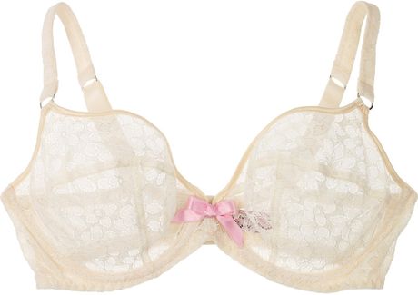 Agent Provocateur Sidonie Floral Lace Underwired Bra in Beige (floral) - Lyst