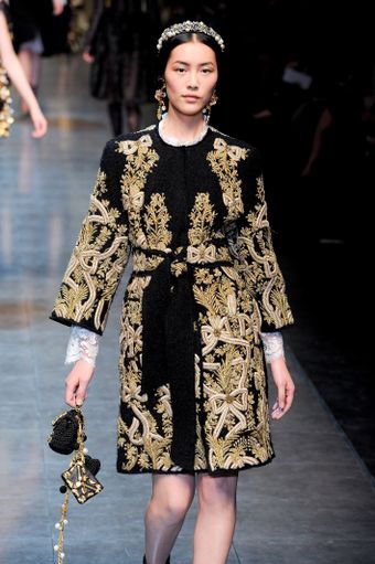Dolce & Gabbana Fall 2012 Long Sleeve White Lace Mini Dress  - Lyst