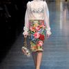 Dolce & Gabbana Fall 2012 KneeLength Floral Pencil Skirt in Multicolor (white) - Lyst
