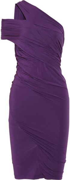 Donna Karan New York Draped Jersey Dress - Lyst