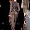 Etro Fall 2012 Short Smart Jacket with Ruffled Leather Front Panels in Brown - Lyst