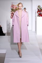 Jil Sander Fall 2012 Pale Pink Deep Decolletage Knee Length Dres 