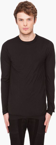 Kris Van Assche Black Long Sleeve Shirt in Black for Men - Lyst