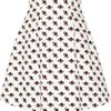 Miu Miu Printed Cotton Aline Skirt in White - Lyst