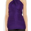 Yves Saint Laurent Silkorganza Halterneck Top in Purple (poppy) - Lyst