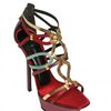Diego Dolcini 130mm Metallic Leather Cage Sandals in Multicolor (multi) - Lyst