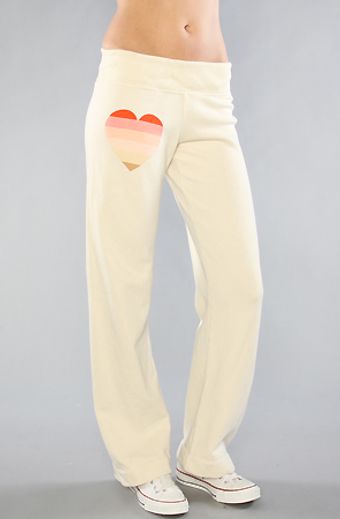  The Beach Heart Gidget Sweatpant in White 