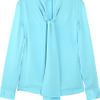 Diane Von Furstenberg Daria Silkblend Pussybow Blouse in Blue (aqua) - Lyst