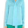 Diane Von Furstenberg Daria Silkblend Pussybow Blouse in Blue (aqua) - Lyst