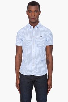 Diesel Blue Striped Sven Shirt - Lyst