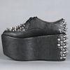 Jeffrey Campbell The Sting Spike Shoe in Black and Silver in Black - Lyst