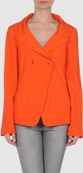 Jil Sander Blazer in Orange (blue) - Lyst