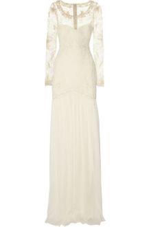 Temperley London Belle Embroidered Lace and Silk-chiffon Gown - Lyst