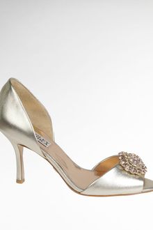 Badgley Mischka Lacie Embellished Satin Pumps - Lyst