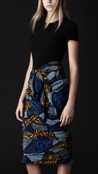 Burberry Prorsum Eclectic Print Silk Dress - Lyst