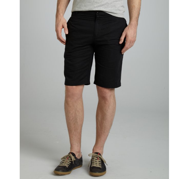 Canterbury Of New Zealand Midnight Linencotton South Hampton Shorts in