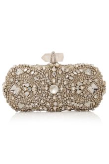 Marchesa Crystal Embroidered Clutch - Lyst