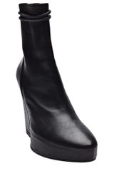 Ann Demeulemeester Black Wedge Boot