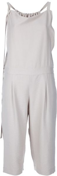 Avhash By Anne Valérie Hash Cropped Jumpsuit in Beige (nude) - Lyst