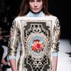 Balmain Fall 2012 Leather Embellished Sweatshirt with Needlepoint Cameo in Multicolor - Lyst